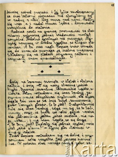 19.09-16.11.1939, Polska.
Dziennik pisany przez Barbarę Majewską podczas ucieczki rodziny przed bolszewikami po 17 września 1939 i podarowany matce - Marii Majewskiej, z okazji imienin w grudniu 1940 r.
Fot. zbiory Ośrodka KARTA, udostępniła Barbara Majewska-Luft