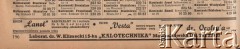 1942, Polska.
Urzędowa Książka Telefoniczna dla Generalnego Gubernatorstwa wydana przez Niemiecką pocztę Wschodu w 1942 r. Reklama kremu na piegi.
Fot. zbiory Ośrodka KARTA, udostępnił Zbigniew Pawelski