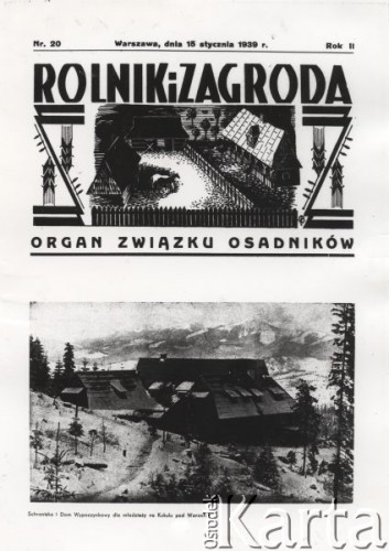 15.01.1939, Warszawa, Polska.
Okładka dwutygodnika 