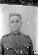 Lato 1944, Białoruś, ZSRR.
Letnia ofensywa Armii Czerwonej - portret żołnierza gwardyjskiego pułku czołgów.
Fot. Aleksiej Pamiatnych (ojciec), udostępnił Aleksiej Pamiatnych, zbiory Ośrodka KARTA