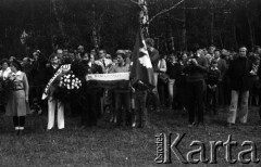 17.09.1981, Kraków, Polska.
Uroczystości pod Kopcem Józefa Piłsudskiego upamiętniające sowiecką agresję na Polskę w 1939 roku. Flagę z napisem: 