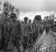 Wrzesień 1939, Gorlice, Polska.
Żołnierze polscy, jeńcy.
Fot. prof. Heinrich Hoffmann, zdjęcia z albumu 