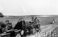 15.07.1944, okolice Wilna, pow. Wileńsko-Trocki.
Oddział partyzancki Bazy z Kedywu Komendy Okręgu Wileńskiego AK w czasie akcji 