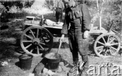 Koniec lipca 1944, Puszcza Grodzieńska, pow. Grodno.
Oddział partyzancki Bazy z Kedywu Komendy Okręgu Wileńskiego AK. Biwak w puszczy NN 