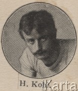 Początek XX w., brak miejsca.
Portret H. Kohla.
Fot. NN, zbiory Ośrodka Karta, udostępniło Warszawskie Towarzystwo Cyklistów (WTC).