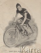 Przełom XIX i XX wieku, brak miejsca.
Cyklista Joseph Ringl.
Fot. NN, zbiory Ośrodka Karta, udostępniło Warszawskie Towarzystwo Cyklistów (WTC).