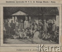 Początek XX w., Polska pod zaborem rosyjskim.
Dwudniowa wycieczka Warszawskiego Towarzystwa Cyklistów do Nowego Miasta i Rawy.
Fot. Apoloniusz Jabłczyński, zbiory Ośrodka Karta, udostępniło Warszawskie Towarzystwo Cyklistów (WTC).
