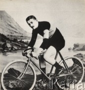 Przełom XIX i XX wieku, Polska pod zaborem rosyjskim.
Stanisław Wyhowski - jeden z pierwszych kolarzy zawodowych w Polsce; kolarski Mistrz Królestwa Polskiego w 1897, 1898, 1899, 1901; Mistrz Dynasów w 1897.
Fot. NN, Warszawskie Towarzystwo Cyklistów, zbiory Ośrodka KARTA