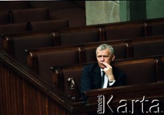 1988, Warszawa, Polska.
Premier Mieczysław Rakowski w Sejmie.
Fot. Wojciech Druszcz, zbiory Ośrodka KARTA