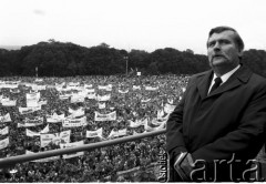 1988, Częstochowa, Polska.
Pielgrzymka Ludzi Pracy na Jasną Górę. Na zdjęciu Lech Wałęsa.
Fot. Wojciech Druszcz, zbiory Ośrodka KARTA
