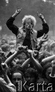 1986, Jarocin, Polska.
Festiwal rockowy.
Fot. Wojciech Druszcz, zbiory Ośrodka KARTA