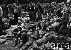 1986, Jarocin, Polska.
Festiwal rockowy.
Fot. Wojciech Druszcz, zbiory Ośrodka KARTA