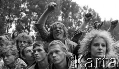 1986, Jarocin, Polska.
Festiwal rockowy.
Fot. Wojciech Druszcz, zbiory Ośrodka KARTA
