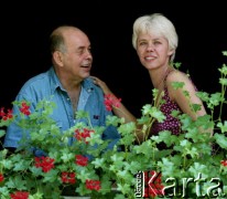 1996, Warszawa, Polska.
Jacek Kuroń z żoną Danutą w swoim domu.
Fot. Wojciech Druszcz, zbiory Ośrodka KARTA