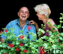 1996, Warszawa, Polska.
Jacek Kuroń z żoną Danutą w swoim domu.
Fot. Wojciech Druszcz, zbiory Ośrodka KARTA