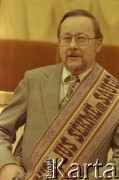 Kwiecień 1989, Wilno, Litwa.
Vytautas Landsbergis, działacz Litewskiego Ruchu na rzecz Przebudowy (Sąjudis), w parlamencie.
Fot. Wojciech Druszcz, zbiory Ośrodka KARTA