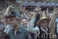 Sierpień-wrzesień 1991, Wilno, Litwa.
Manifestacja.
Fot. Wojciech Druszcz, zbiory Ośrodka KARTA