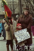 1990-1991, Wilno, Litwa.
Manifestacja.
Fot. Wojciech Druszcz, zbiory Ośrodka KARTA