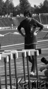 1972, Bydgoszcz, Polska.
Irena Szewińska - lekkoatletka, siedmiokrotna medalistka olimpijska - podczas Międzynarodowego Memoriału Janusza Kusocińskiego.
Fot. Wojciech Druszcz, zbiory Ośrodka KARTA