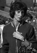 1972, Bydgoszcz, Polska.
Irena Szewińska - lekkoatletka, siedmiokrotna medalistka olimpijska - podczas Międzynarodowego Memoriału Janusza Kusocińskiego.
Fot. Wojciech Druszcz, zbiory Ośrodka KARTA