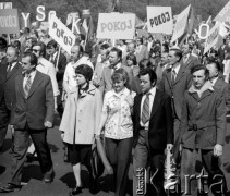 1.05.1978, Warszawa, Polska.
Pochód pierwszomajowy.
Fot. Wojciech Druszcz, zbiory Ośrodka KARTA.