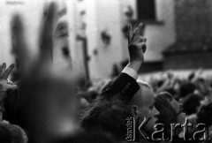 3.05.1982, Warszawa, Polska.
Niezależna manifestacja na Starym Mieście.
Fot. Wojciech Druszcz, zbiory Ośrodka KARTA
