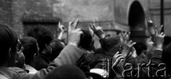 3.05.1982, Warszawa, Polska.
Niezależna manifestacja na Starym Mieście.
Fot. Wojciech Druszcz, zbiory Ośrodka KARTA