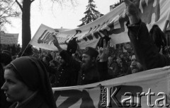 4.11.1984, Warszawa, Polska.
Kościół św. Stanisława Kostki. Pogrzeb księdza Jerzego Popiełuszki.
Fot. Wojciech Druszcz, zbiory Ośrodka KARTA