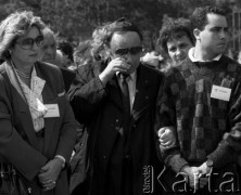 19.04.1988, Treblinka, Polska.
45. rocznica Powstania w Getcie Warszawskim. Uroczystości na terenie byłego obozu śmierci w Treblince. 
Fot. WojciechDruszcz, zbiory Ośrodka KARTA