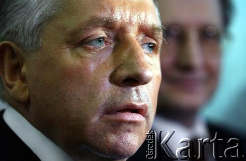 24.06.2006, Warszawa, Polska.
V Kongres sprawozdawczo-wyborczy Samoobrony Rzeczpospolitej Polskiej. Na zdjęciu wicepremier i minister rolnictwa Andrzej Lepper. 
Fot. Wojciech Druszcz, zbiory Ośrodka KARTA