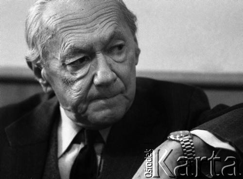 1980, Warszawa, Polska.
Pisarz Andrzej Kuśniewicz.
Fot. WojciechDruszcz, zbiory Ośrodka KARTA