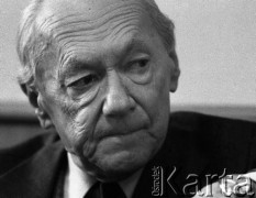 1980, Warszawa, Polska.
Pisarz Andrzej Kuśniewicz.
Fot. WojciechDruszcz, zbiory Ośrodka KARTA