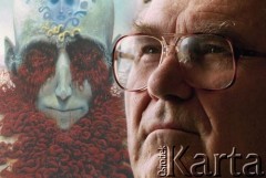 10.09.1996, Warszawa, Polska.
Malarz, rzeźbiarz Zdzisław Beksiński.
Fot. Wojciech Druszcz, zbiory Ośrodka KARTA