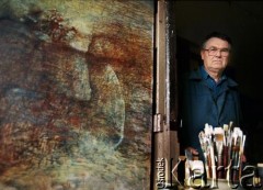 10.09.1996, Warszawa, Polska.
Malarz, rzeźbiarz Zdzisław Beksiński.
Fot. Wojciech Druszcz, zbiory Ośrodka KARTA