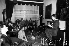 26.01.1986, Gdańsk, Polska.
Antonina Krzysztoń - podziemny koncert.
Fot. Leszek Pękalski, zbiory Ośrodka KARTA