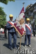 25.05.1989, Polska.
Stoczniowcy ze sztandarem w dniu Bożego Ciała.
Fot. Leszek Pękalski, zbiory Ośrodka KARTA