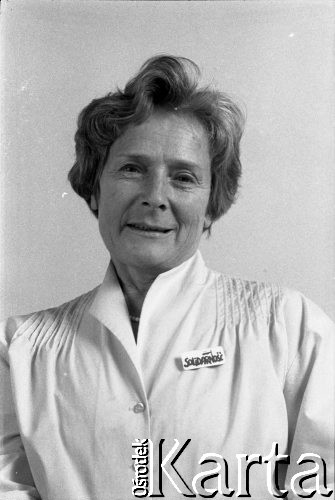 Kwiecień 1989, Polska.
Olga Krzyżanowska, kandydatka Komitetu Obywatelskiego 