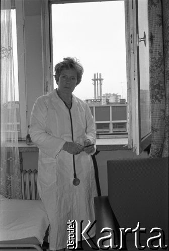 Kwiecień 1989, Gdańsk, Polska.
Olga Krzyżanowska, kandydatka Komitetu Obywatelskiego 