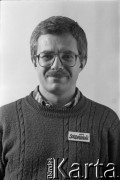 Kwiecień 1989, Gdańsk, Polska.
Jacek Merkel, kandydat Komitetu Obywatelskiego 