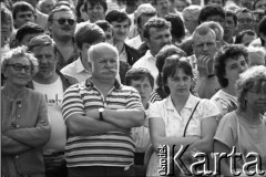 Maj 1989, Tczew, Polska.
Spotkanie na rynku z kandydatami Komitetu Obywatelskiego 
