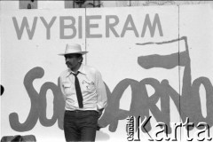 Maj 1989, Tczew, Polska.
Spotkanie na rynku z kandydatami Komitetu Obywatelskiego 