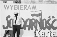 Maj 1989, Tczew, Polska.
Spotkanie na rynku z kandydatami Komitetu Obywatelskiego 