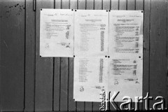 4-5.06.1989, Sopot, Polska.
Pierwsza tura wyborów do parlamentu. Wyniki głosowania w jednym z okręgów wyborczych.
Fot. Leszek Pękalski, zbiory Ośrodka KARTA