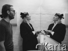 1988, Kopenhaga, Dania.
Ewa Wójciak przed spektaklem Teatru Ósmego Dnia.
Fot. Joanna Helander, zbiory Ośrodka KARTA