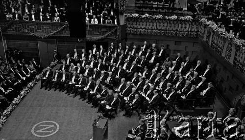 10.12.1996, Sztokholm, Szwecja.
Uroczysta gala wręczenia Nagrody Nobla.
Fot. Joanna Helander, zbiory Ośrodka KARTA