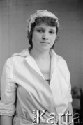 1976-1978, Ruda Śląska, woj. katowickie, Polska.
Pracownica w fabryce cukierków.
Fot. Joanna Helander, zbiory Ośrodka KARTA