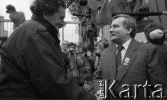 29.04.1989, Gdańsk, Polska.
Stocznia Gdańska im. Lenina. Spotkanie Lecha Wałęsy z kandydatami na posłów i senatorów Komitetu Obywatelskiego 