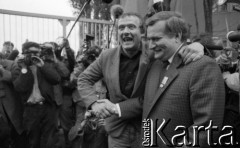 29.04.1989, Gdańsk, Polska.
Stocznia Gdańska im. Lenina. Spotkanie Lecha Wałęsy z kandydatami na posłów i senatorów Komitetu Obywatelskiego 