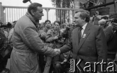 29.04.1989, Gdańsk, Polska.
Stocznia Gdańska im. Lenina. Spotkanie Lecha Wałęsy z kandydatami na posłów i senatorów Komitetu Obywatelskiego 