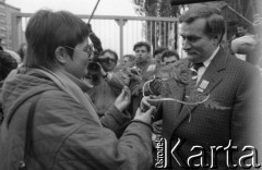 29.04.1989, Gdańsk, Polska.
Stocznia Gdańska im. Lenina. Spotkanie Lecha Wałęsy z kandydatami na posłów i senatorów Komitetu Obywatelskiego 